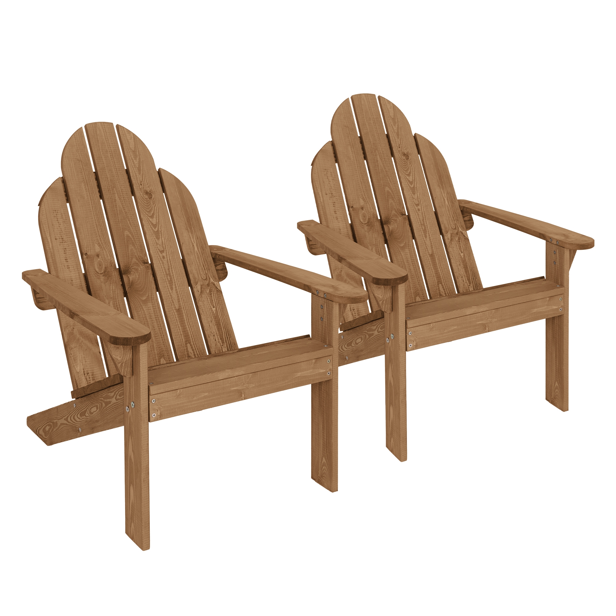 2x sillas de jardín mecedora madera abeto adirondack marrón