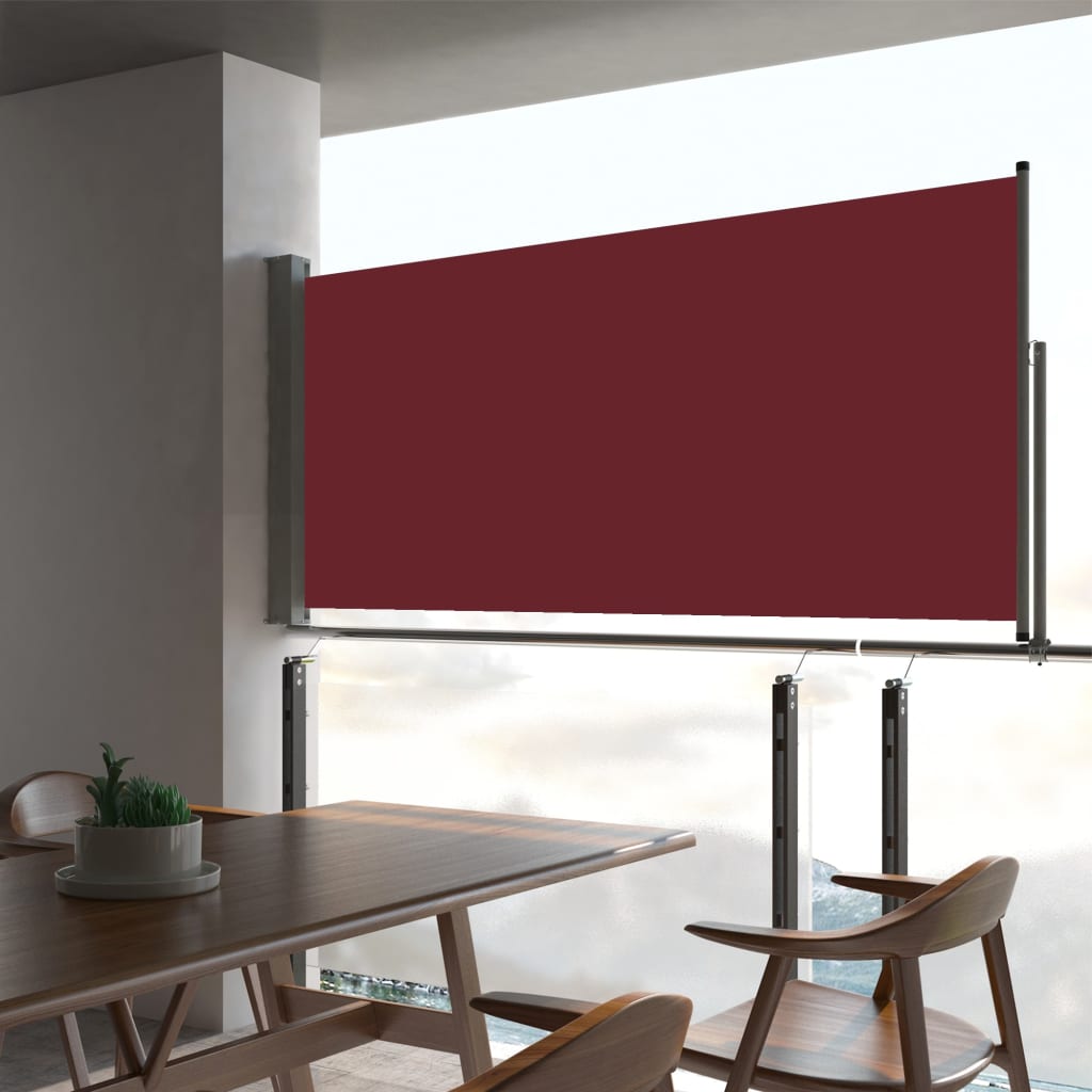 Toldo lateral retráctil de jardín rojo 60x300 cm ety5122085