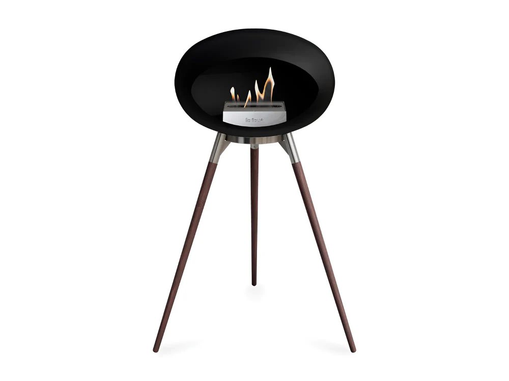Chimenea de bioetanol de suelo alto negra 2