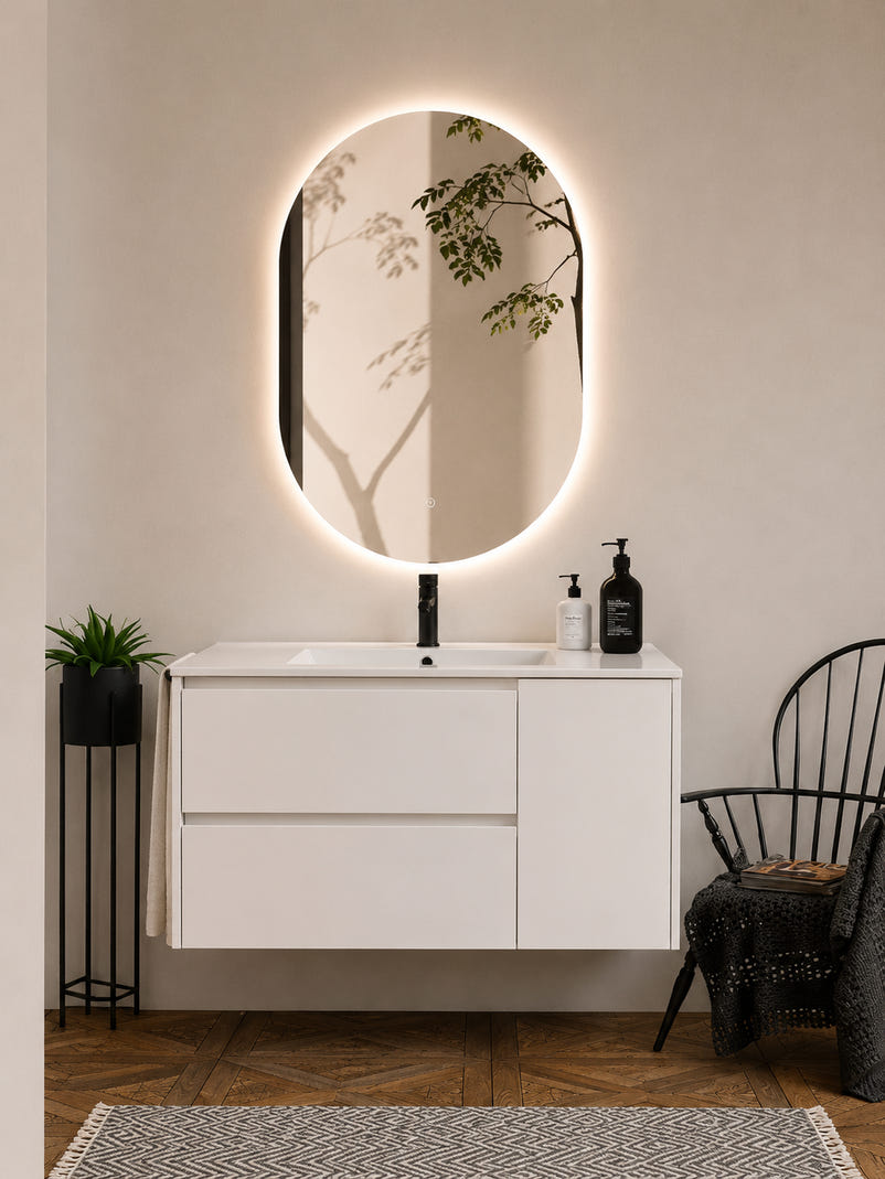 Mueble de baño con lavabo itaca sin espejo 120x45 cm 1 seno blanco
