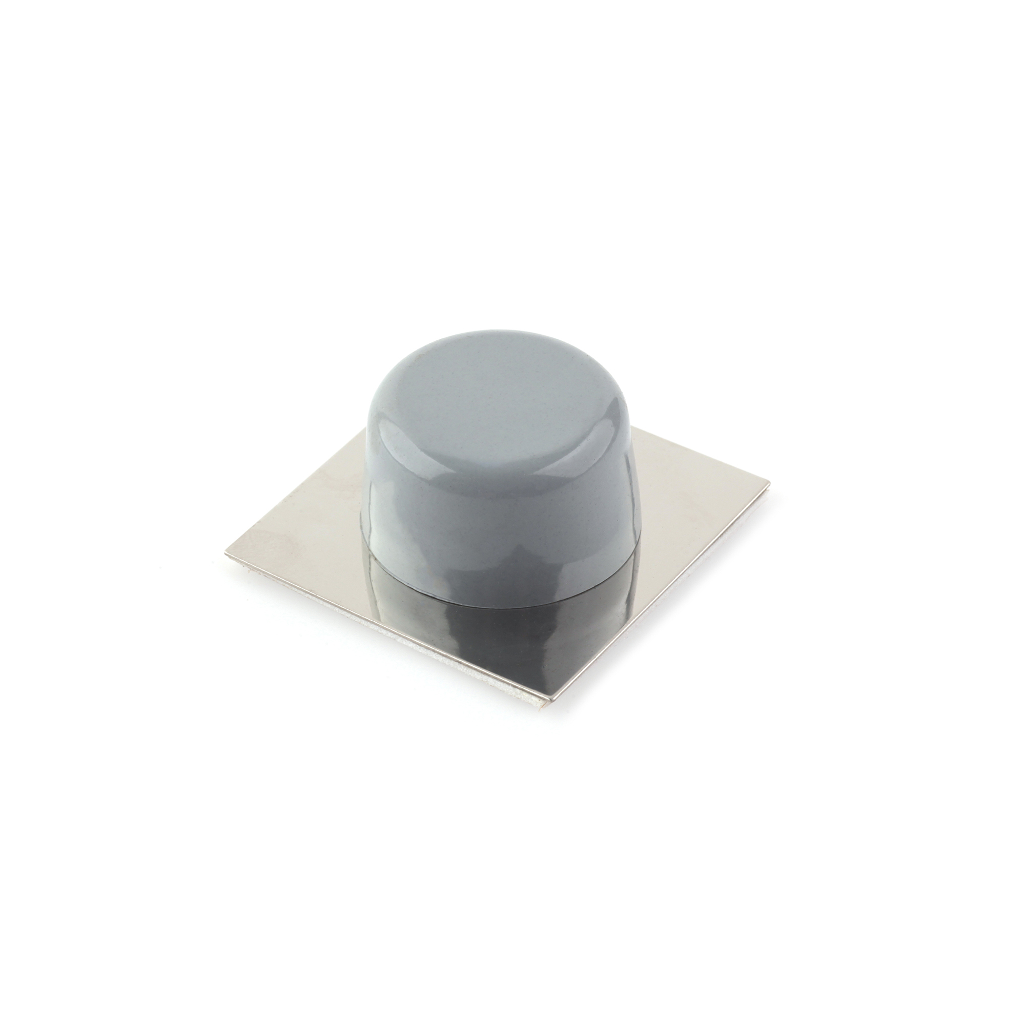 Tope de puerta rei 392 | 46x46x20 mm | gris | 2 uds. | plástico