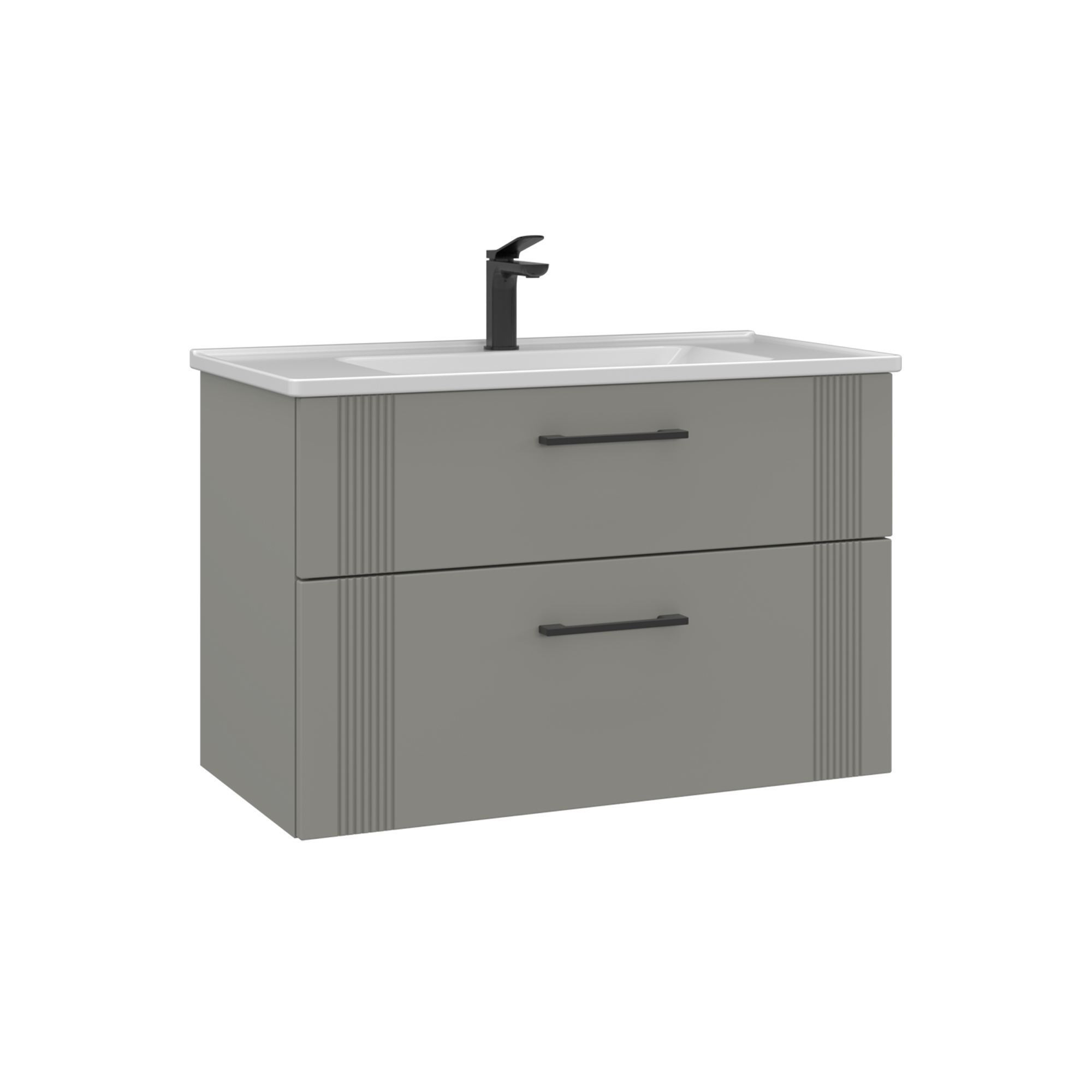 Mueble para lavabo <<bari 85 v2>> - 85 x 45 x 55 cm - mate cashmere