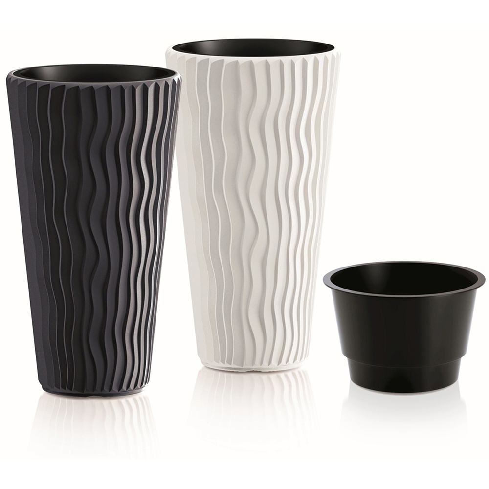 Maceta decorativa sandy - 35x62 cm - blanco