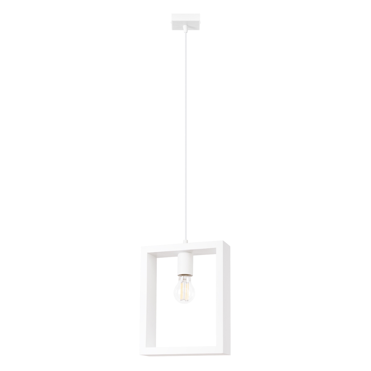 Lámpara coLGante aries 1 blanco acero/madera 24x133x8cm