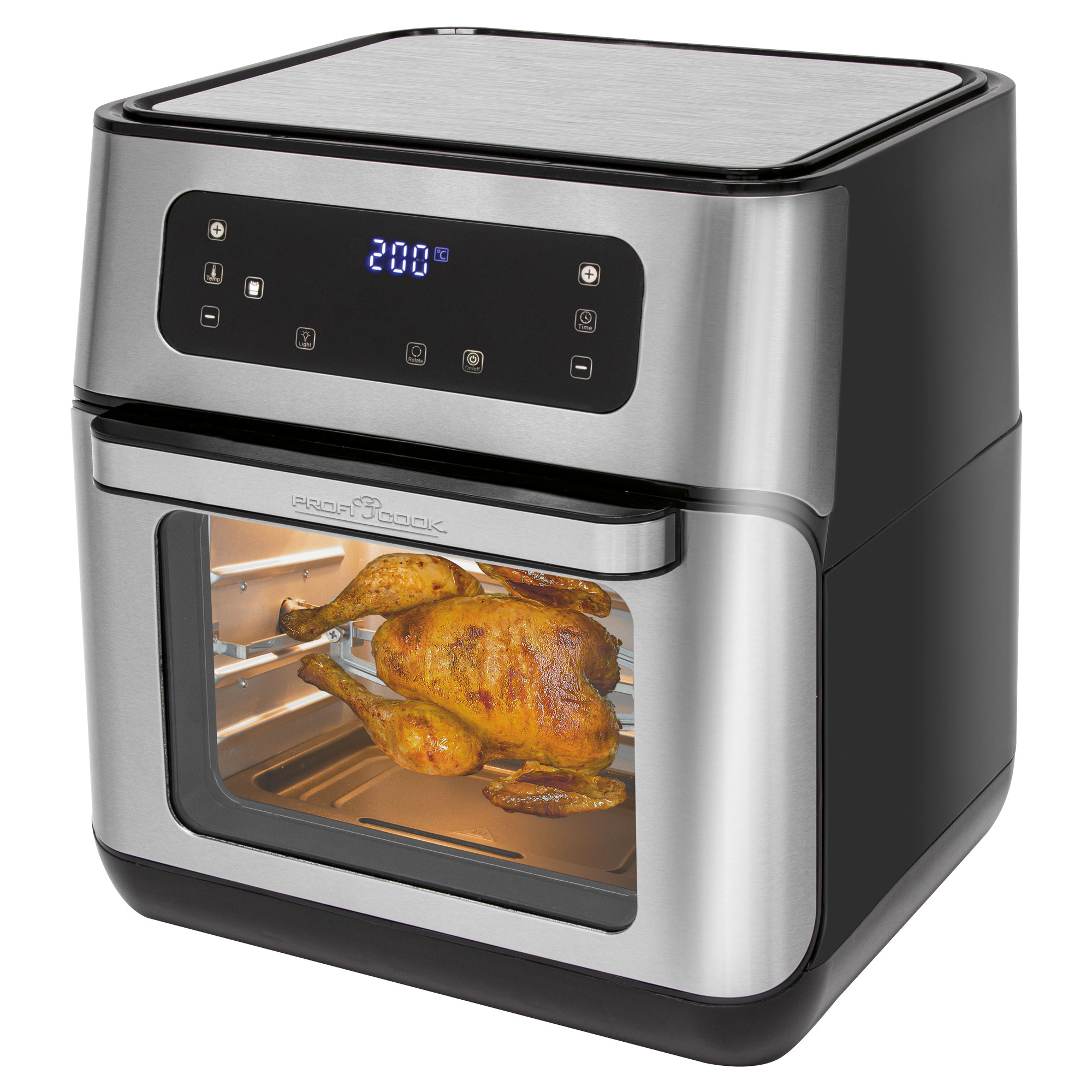 Freidora sin aceite por aire caliente, 11l, h proficook fr 1200 h negro/pla