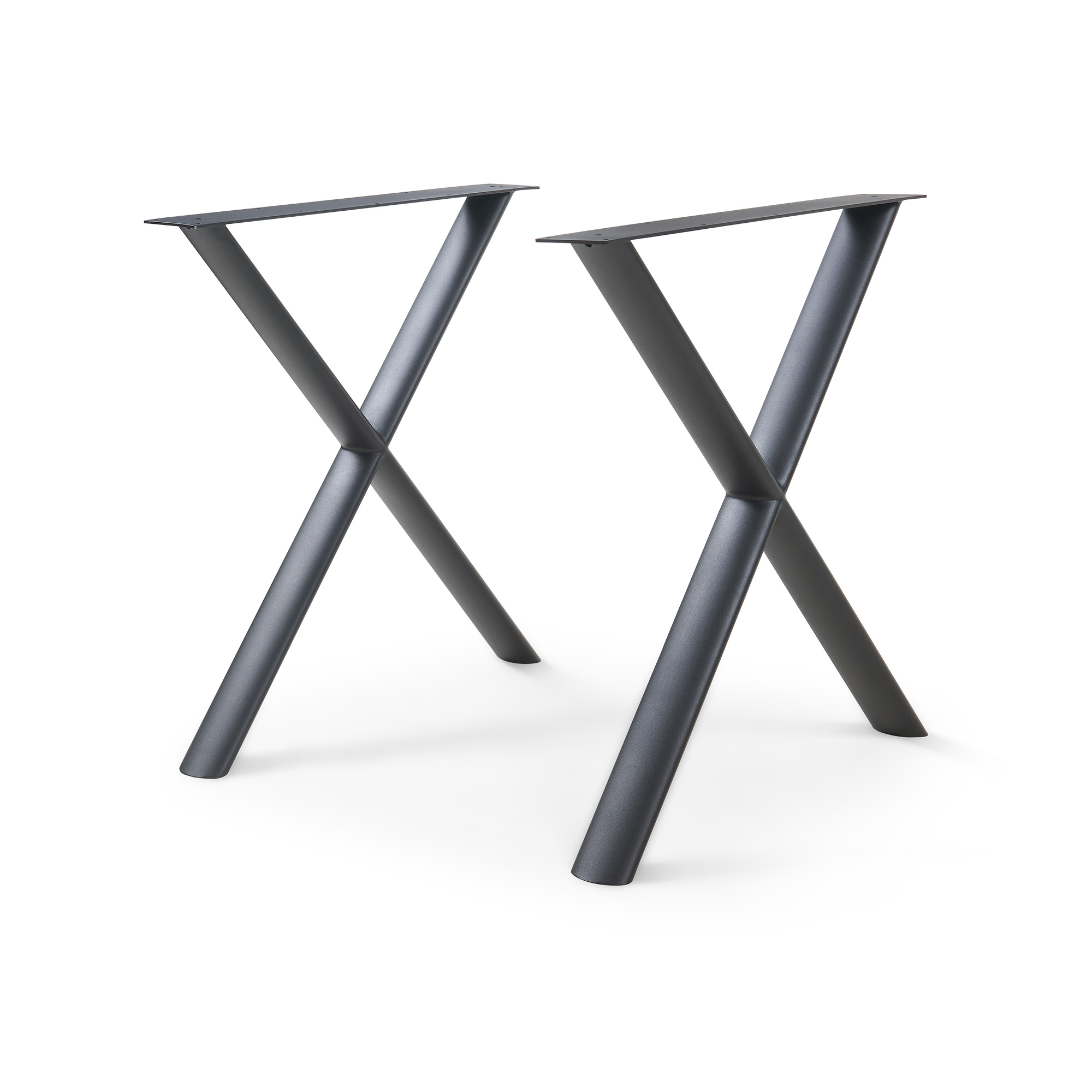 Set de 2 patas de mesa klixjö 72x70 cm - negro [en.casa]