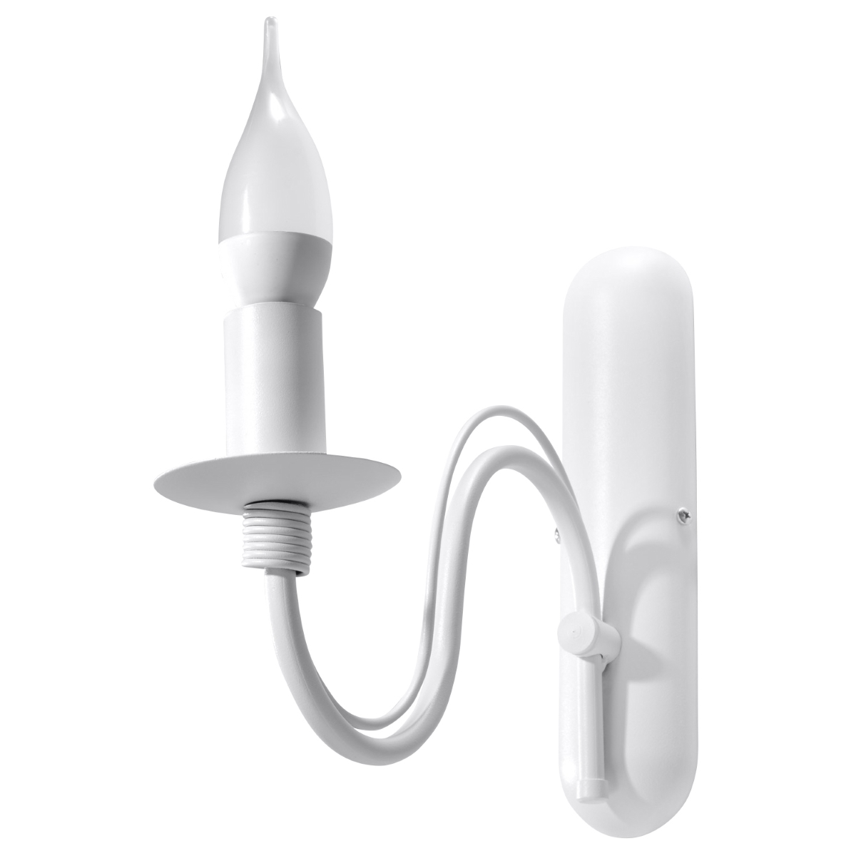 Lámpara de pared minerwa 1 blanco acero 6x25x25cm