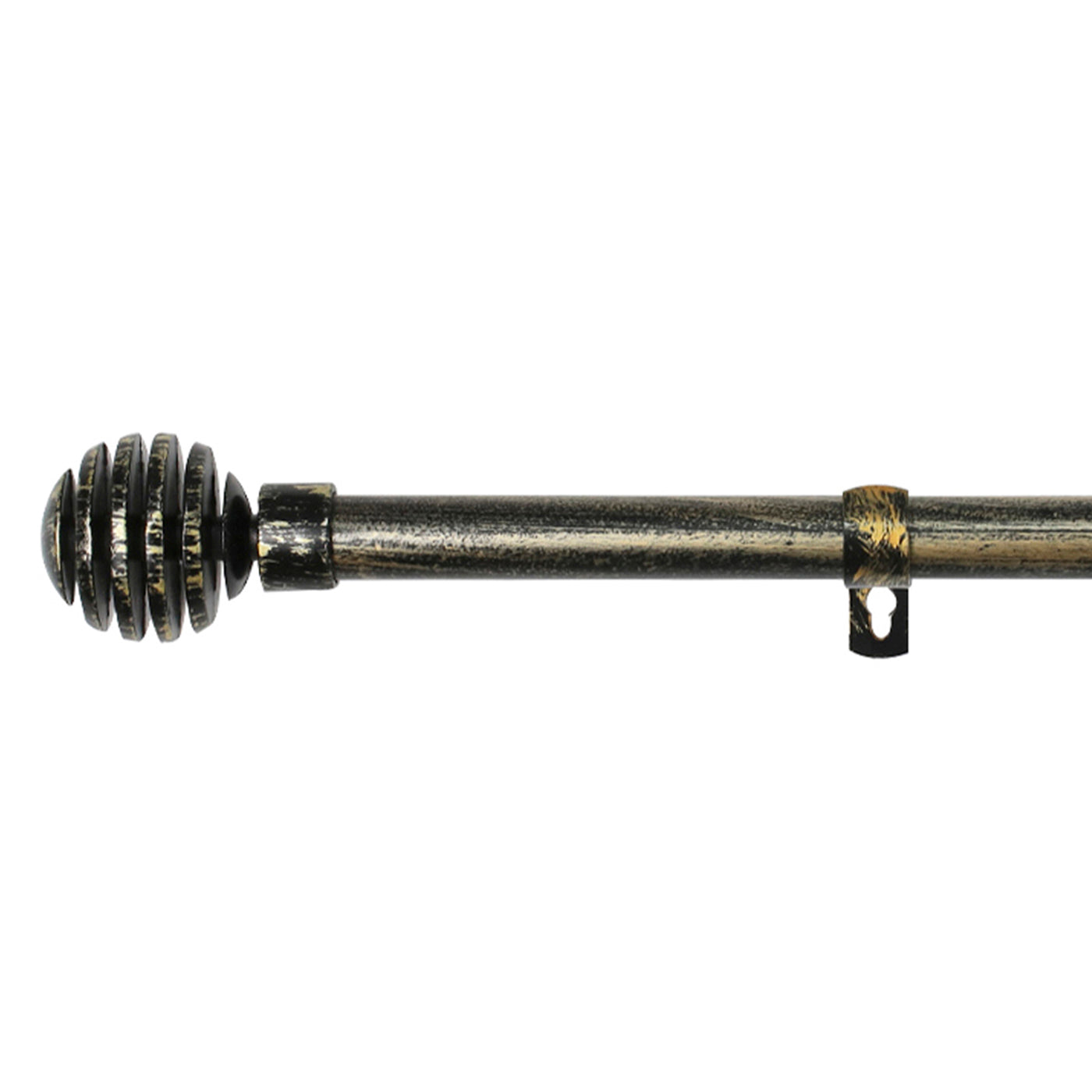 Barra de forja extensible y decorativa(negro+dorado, 120-210cm bola rota)