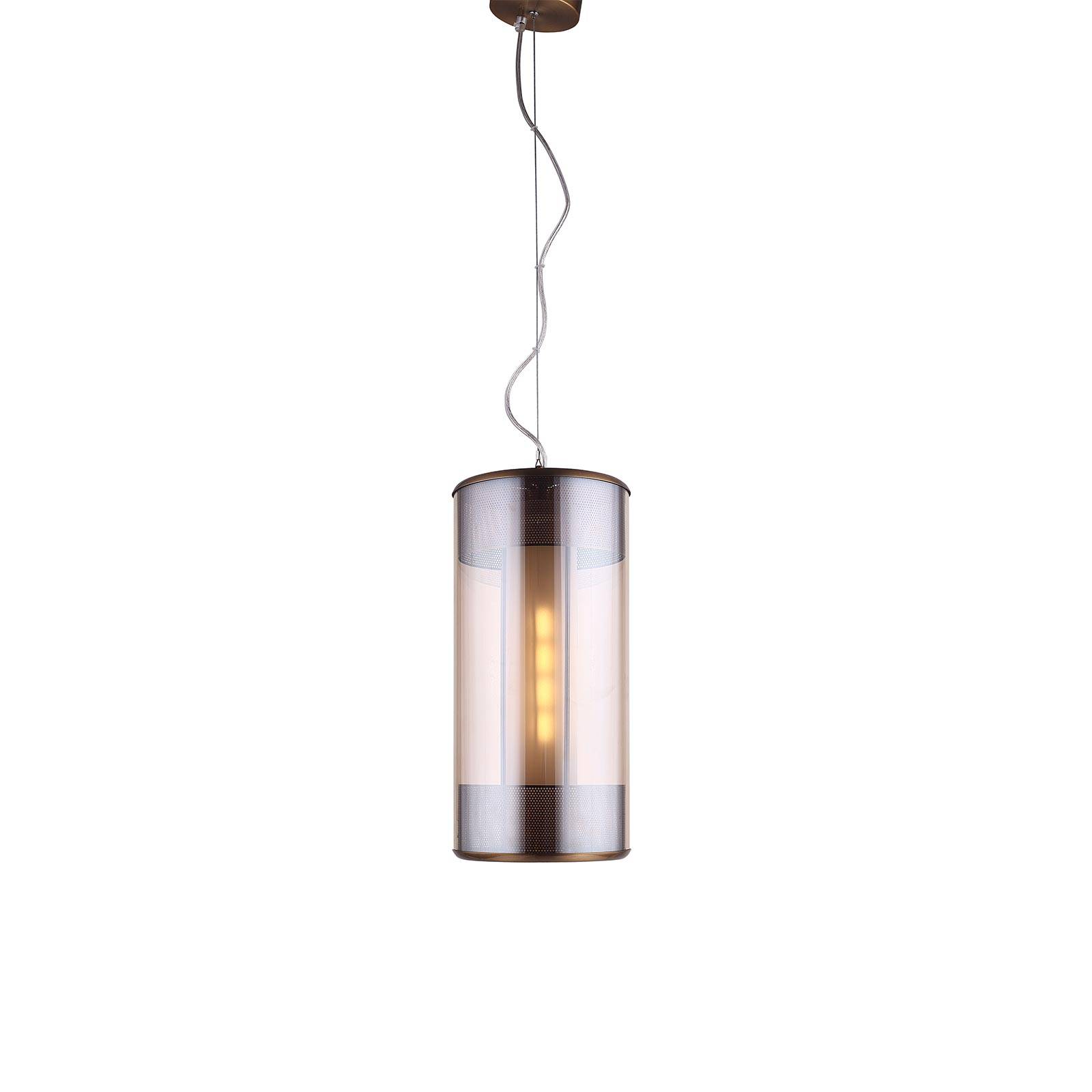 Lámpara colgante lumineca geminic 20x40 cm champán