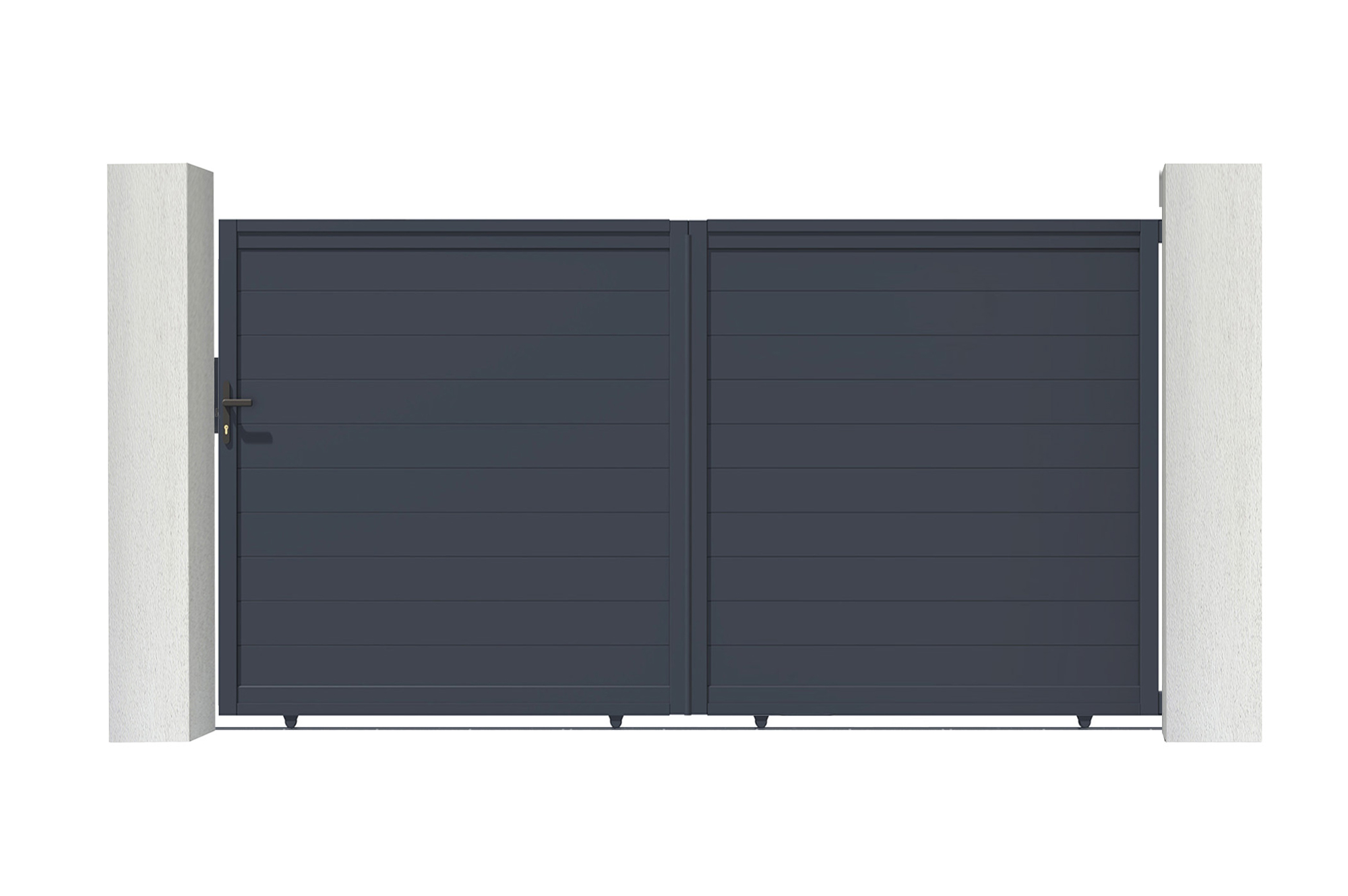 Pack puerta corredera eiger 3m h.180cm + puerta peatonal 1m h.180cm
