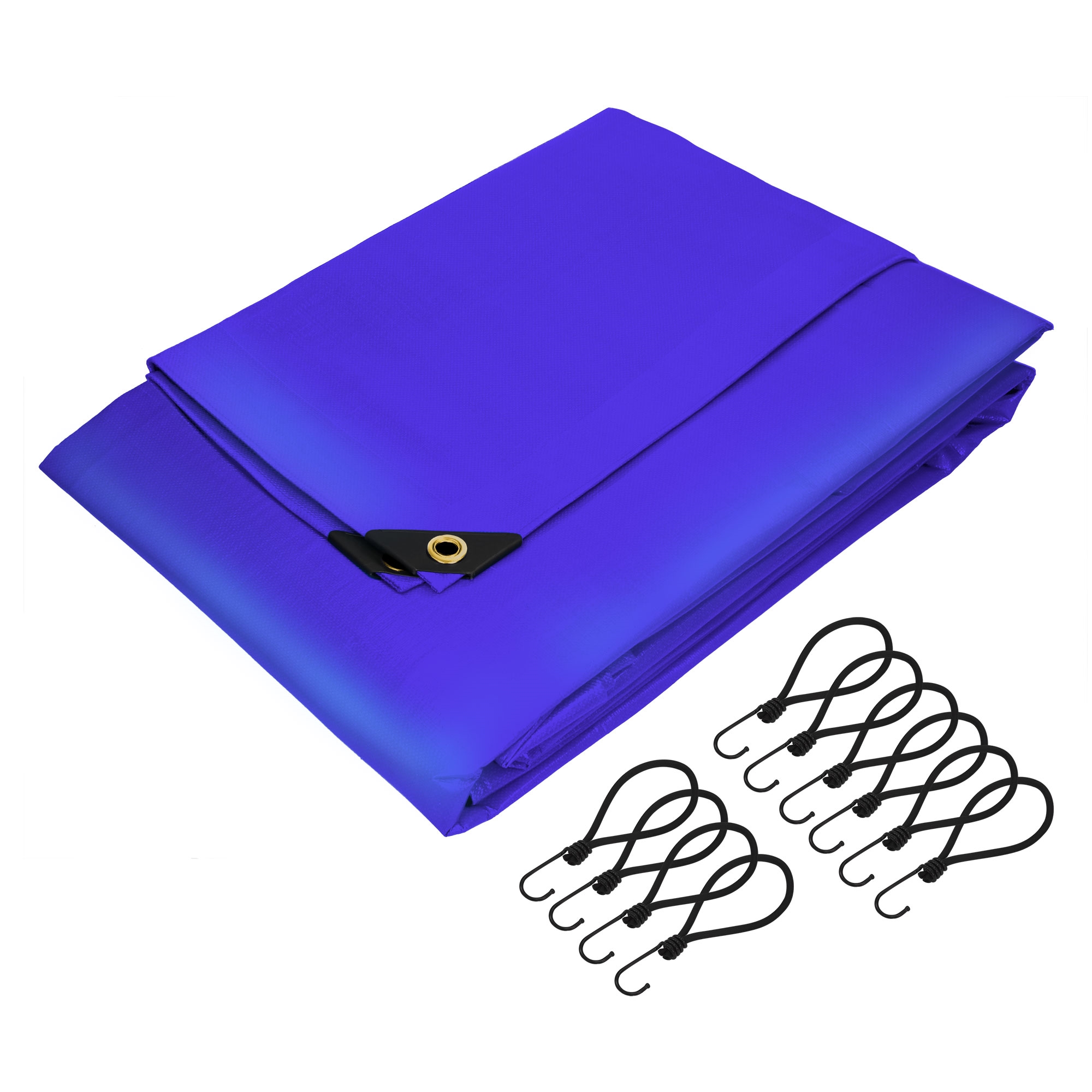 Lona de protección azul 4x5 m impermeable de PVC 650 g/m²