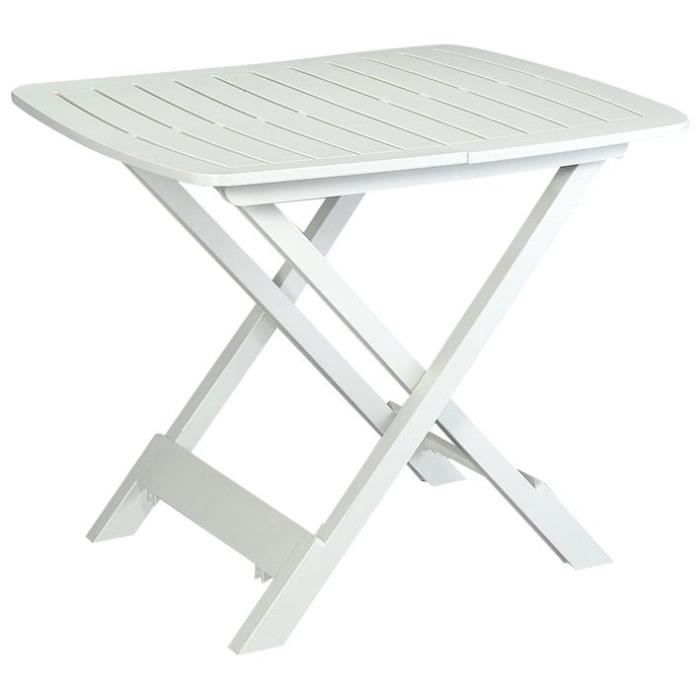 Mesa plegable tevere 79x72 cm blanca progarden