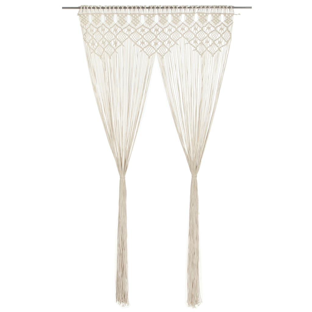 vidaXL cortina de macramé algodón 140x240 cm