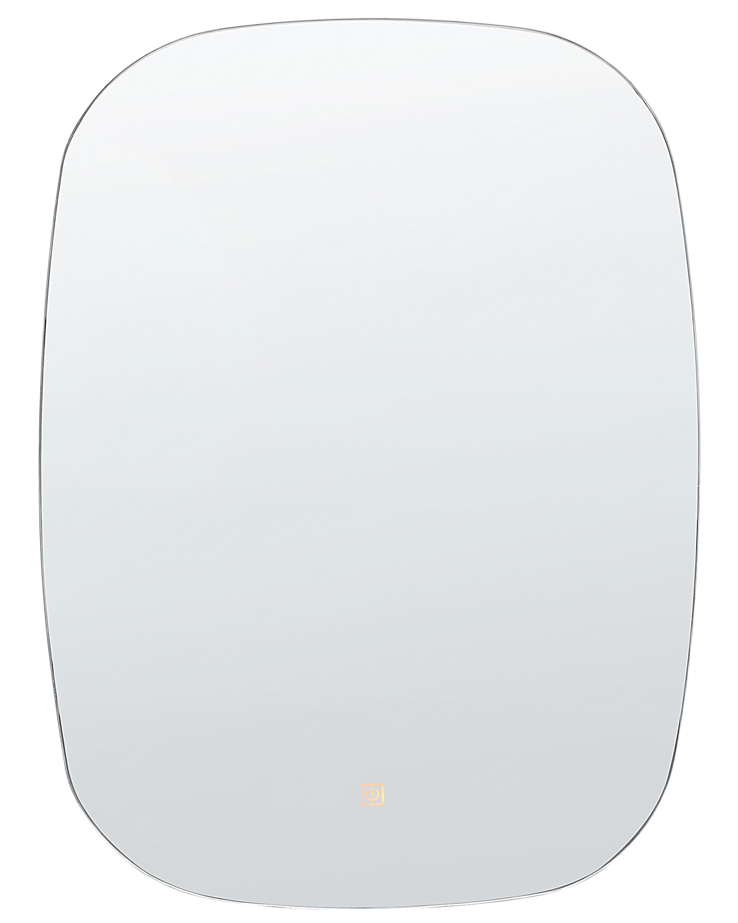 Espejo de baño LED bergerac 58 cm 78 cm plateado