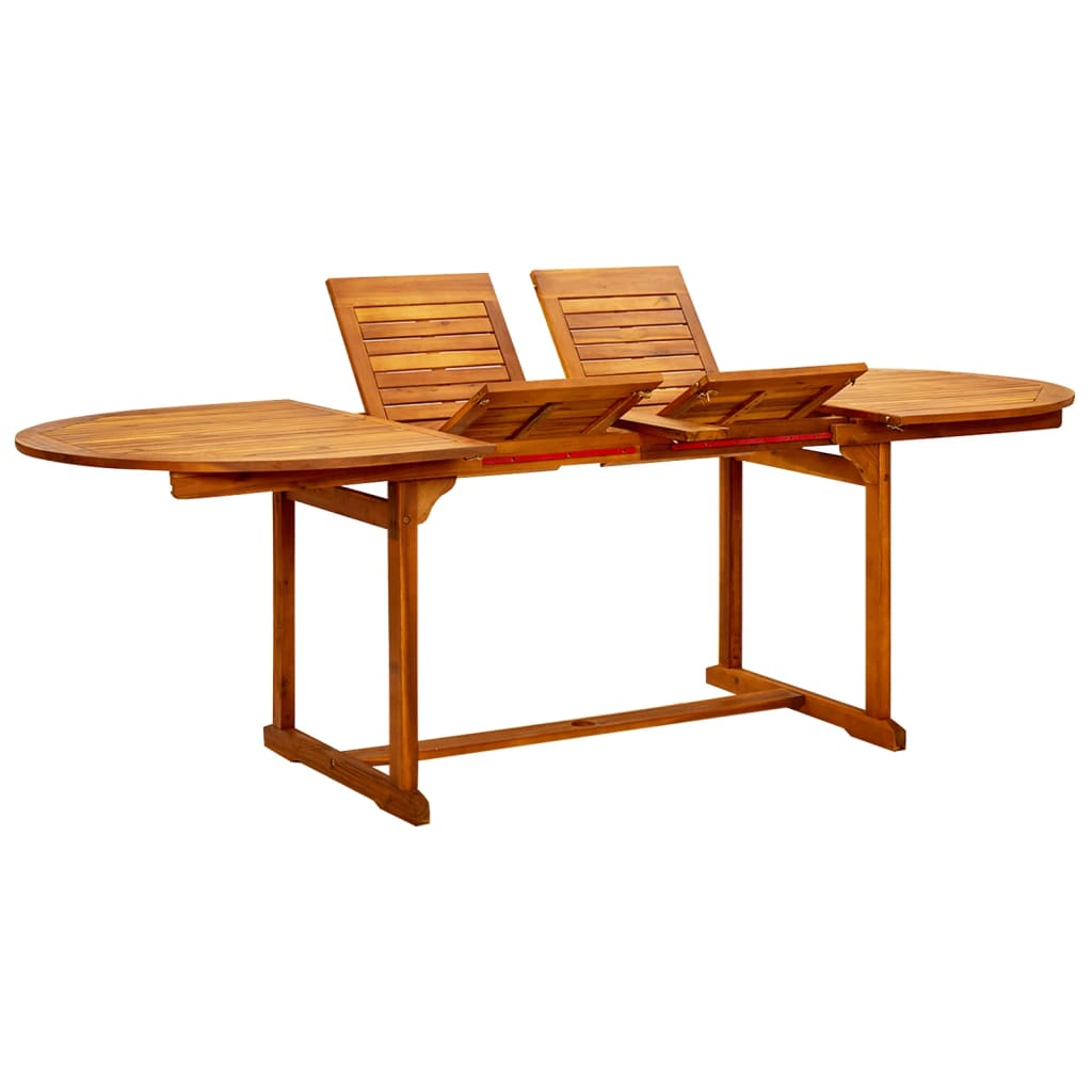 vidaXL mesa de comedor jardín madera maciza acacia (160-240)x100x75 cm