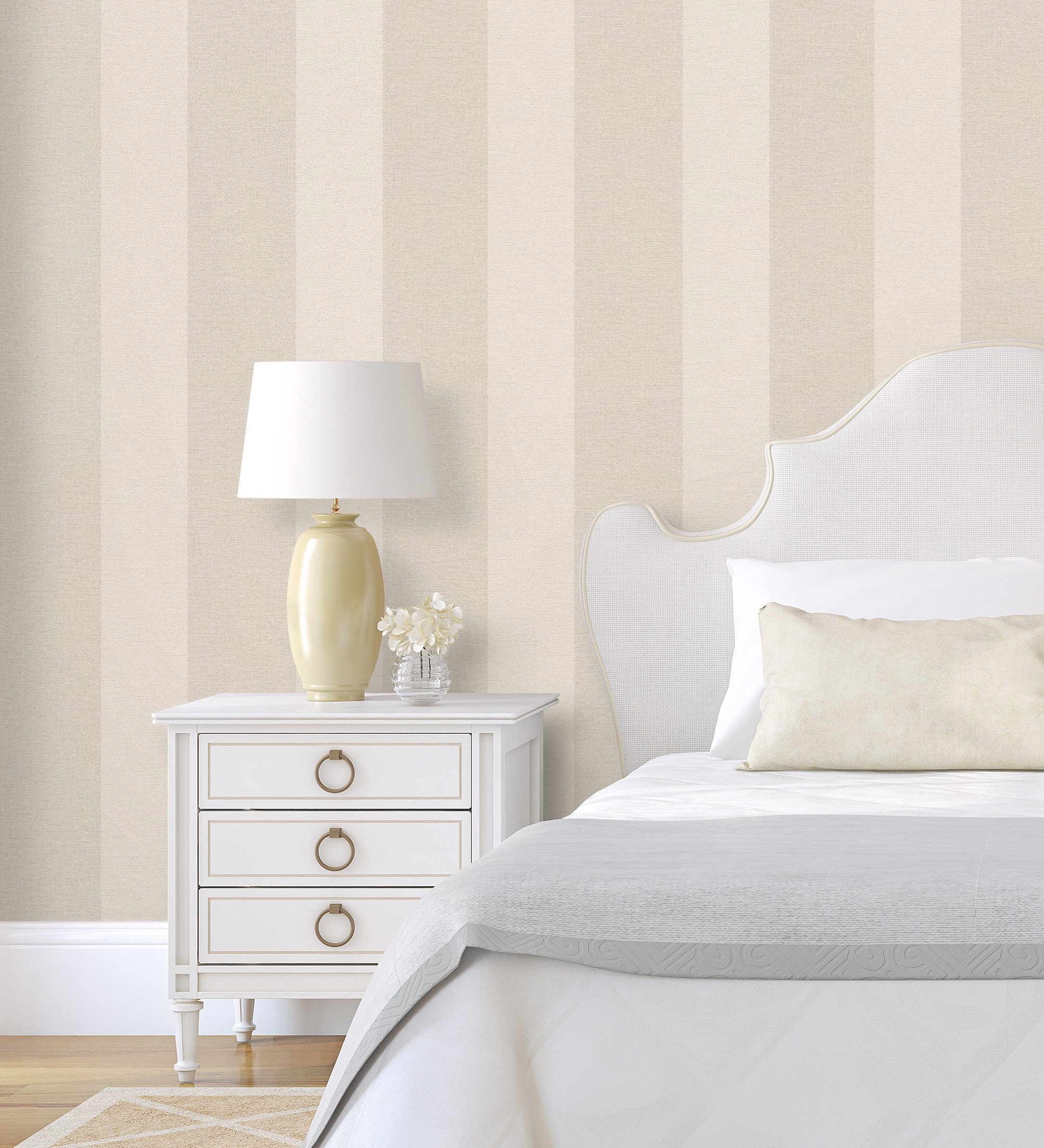 Papel pintado gaulan lavable de rayas clásicas textil textura en 5.33m²