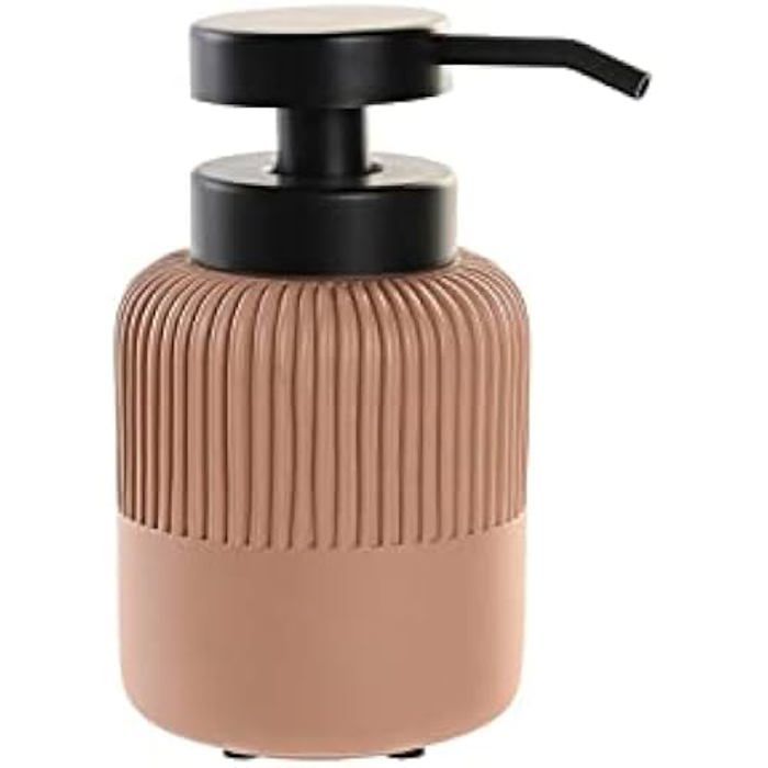 Dispensador de jabón - dkd home decor - negro - cemento y polipropileno - 8