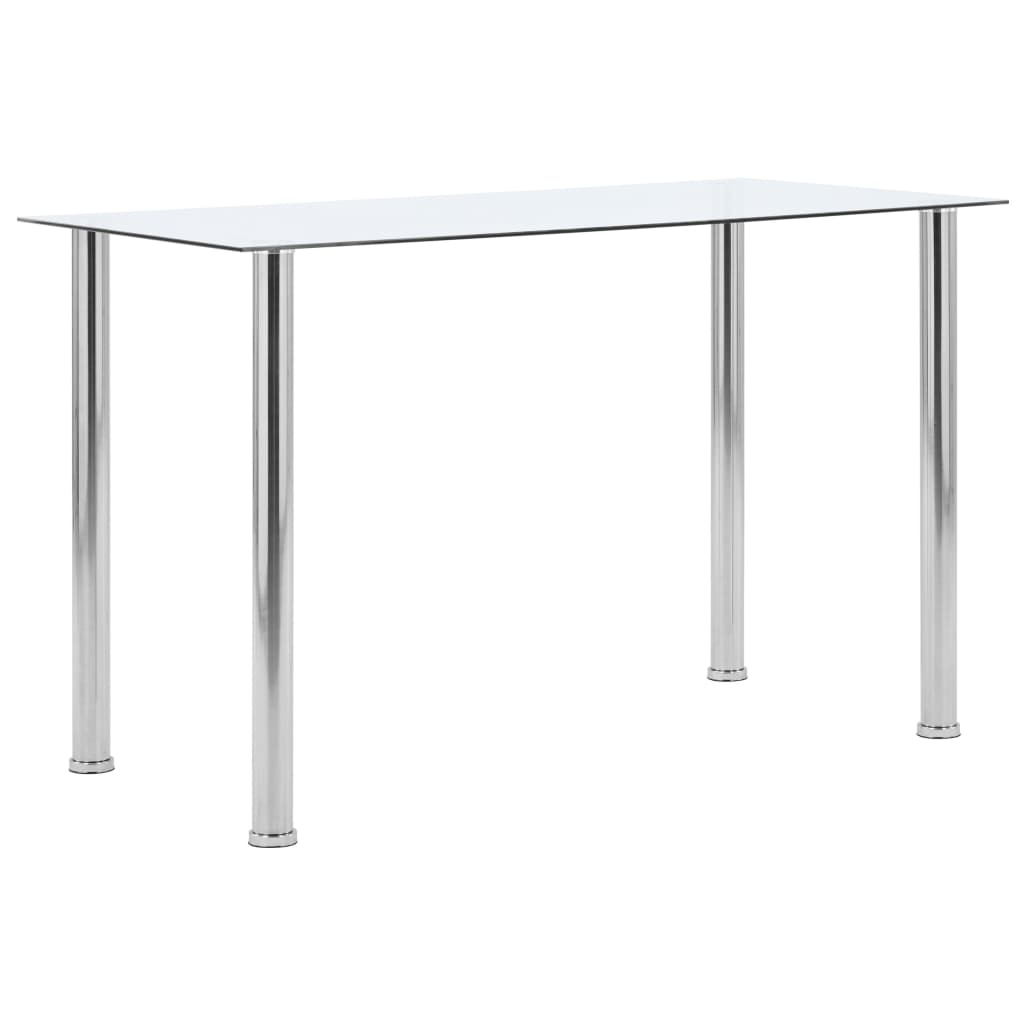 Mesa de comedor vidrio templado transparente 120x60x75 cm oif318447