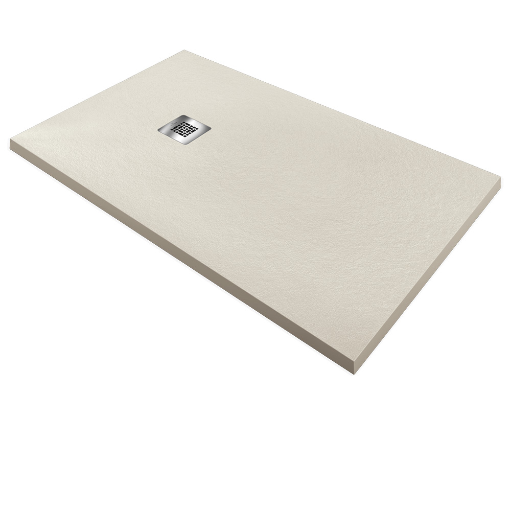 Plato ducha | válvula + rej. Color | cemento | beige | 160x70cm