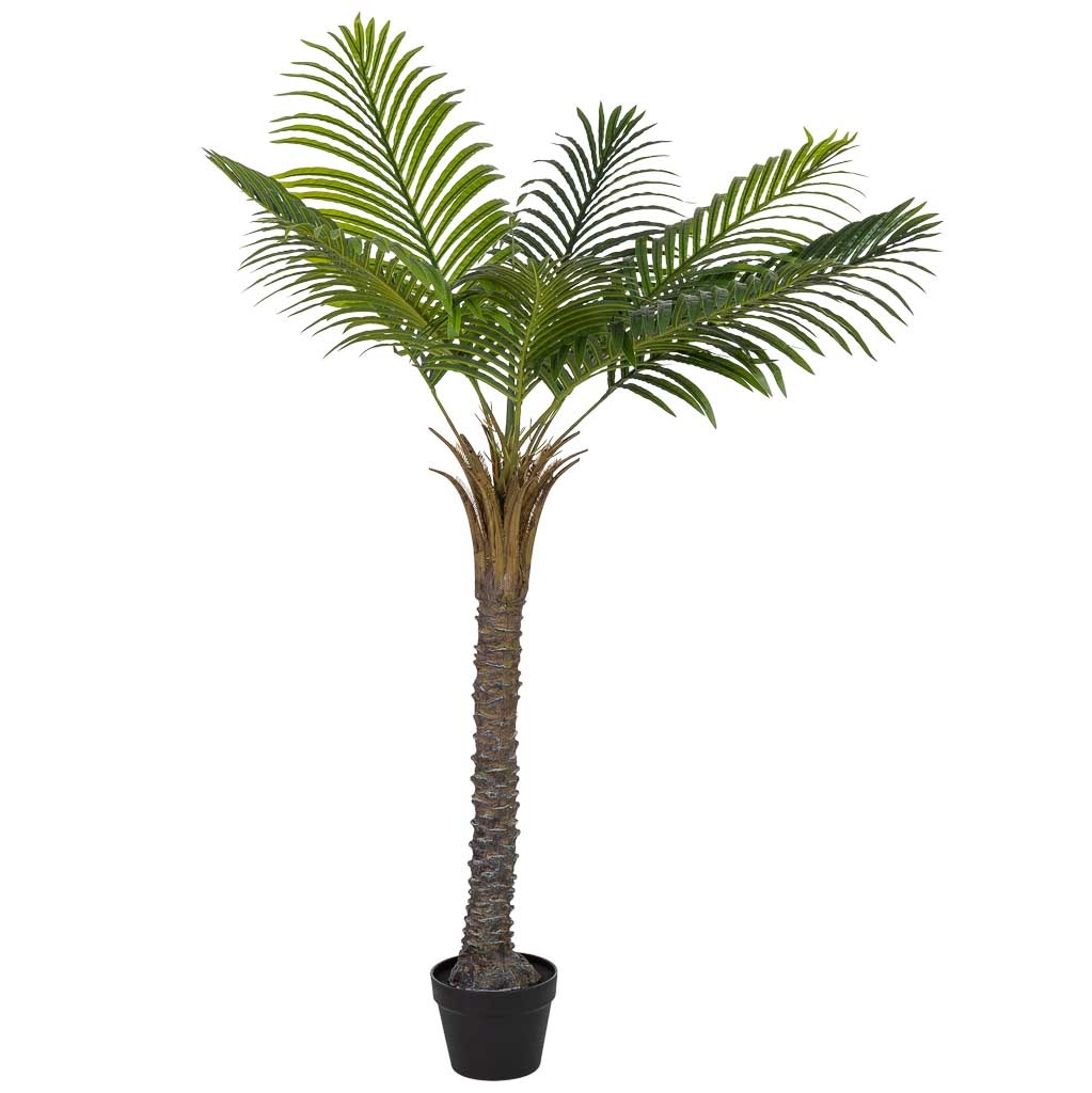 Arbol kwai verde decorativo artificial con 9 hojas verde 89x89x150
