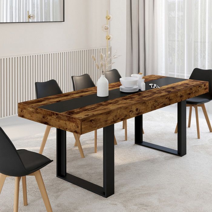 Mesa comedor extensible phoenix industrial - 160-200 cm