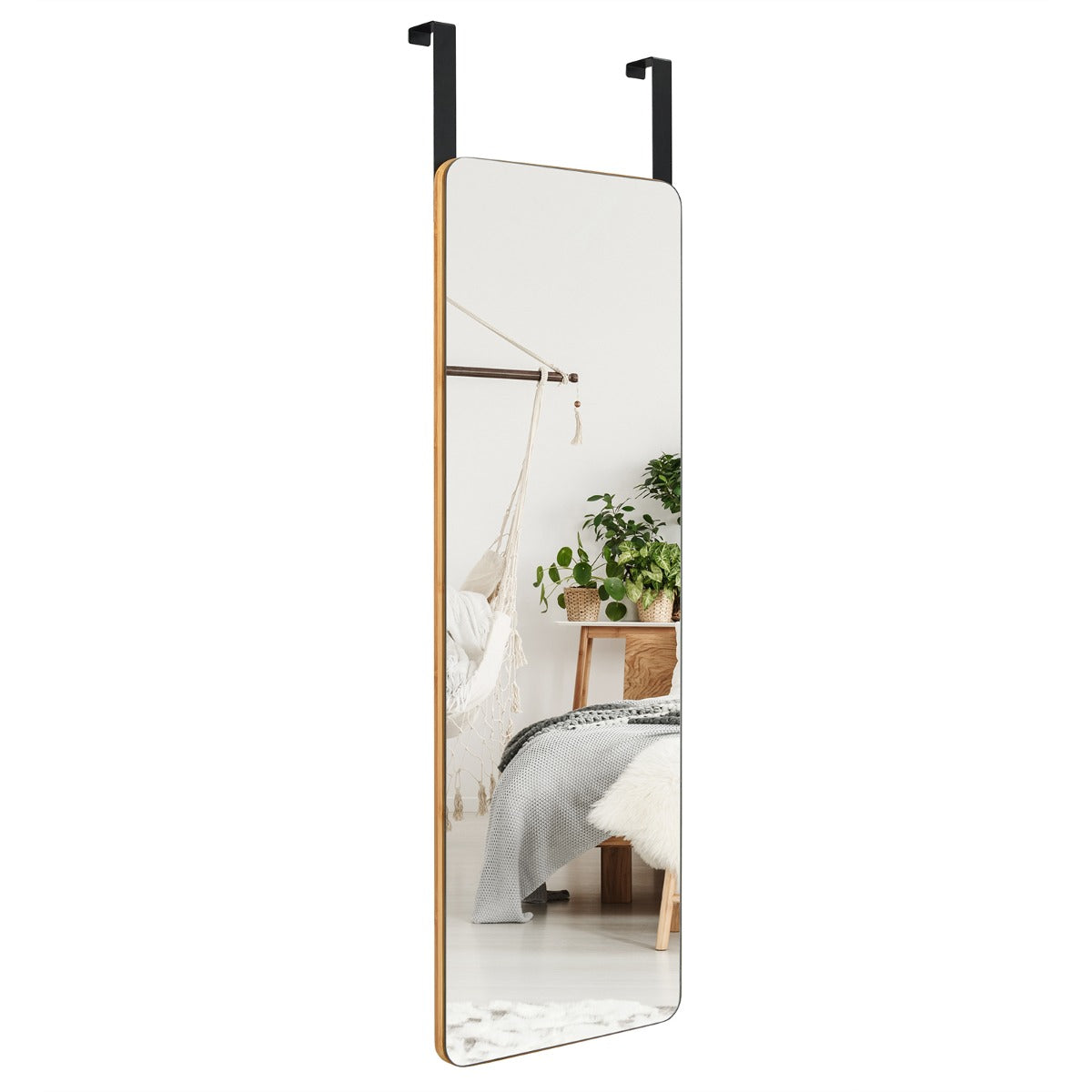 Espejo de pared rectangular 100x35 cm con película irrompible