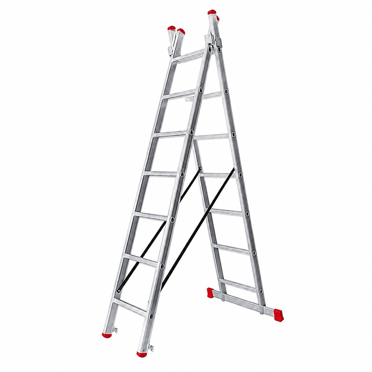 Escalera transformable doble tr2-2.0 de 7 Peldaños x 2