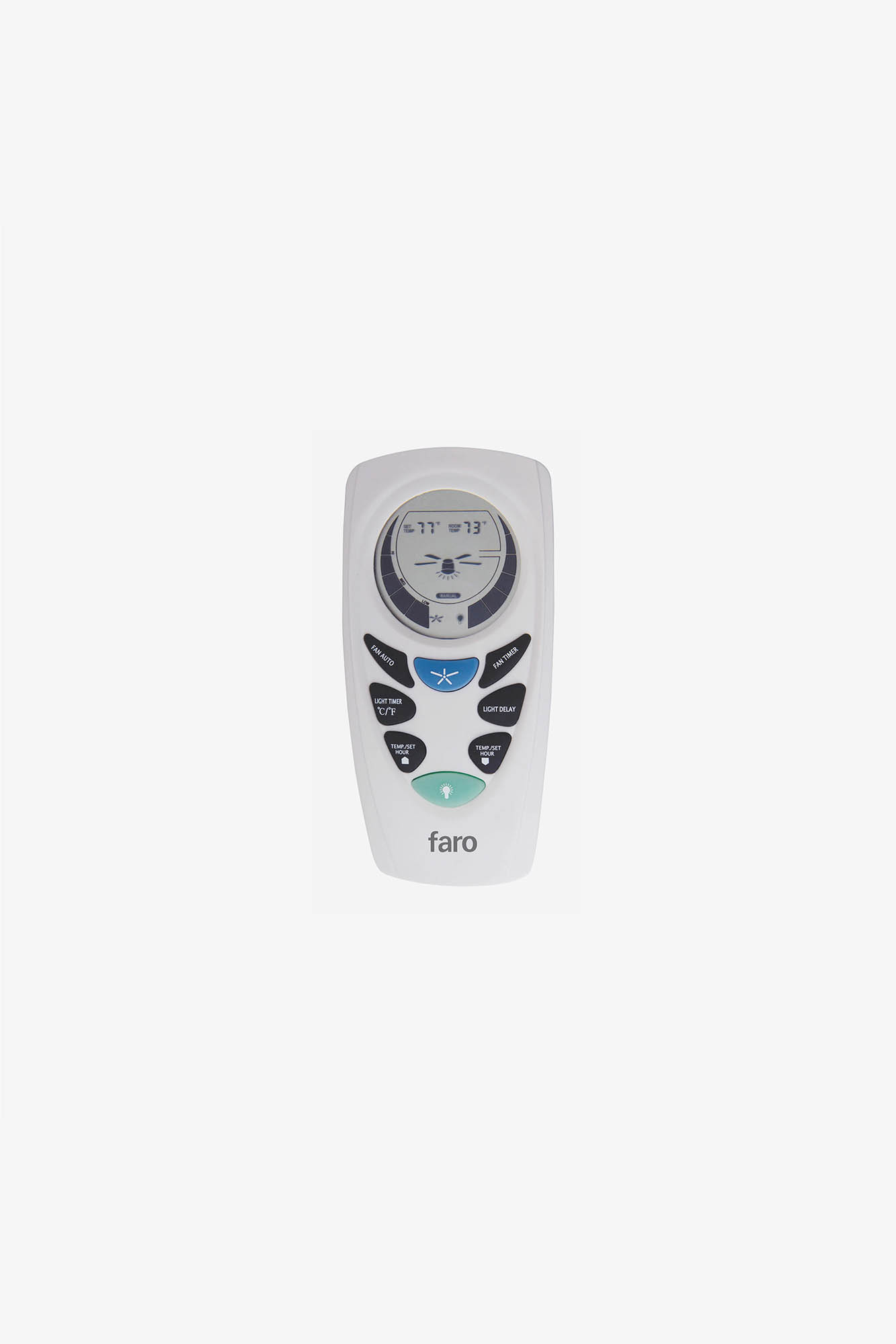 Control remoto programable para ventilador-lampara de techo blanco abs