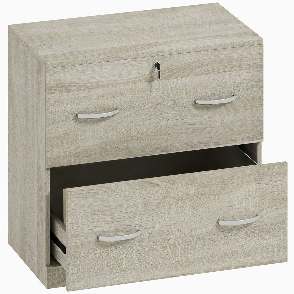 Cajonera de oficina 77x42x72 cm color marrón vinsetto