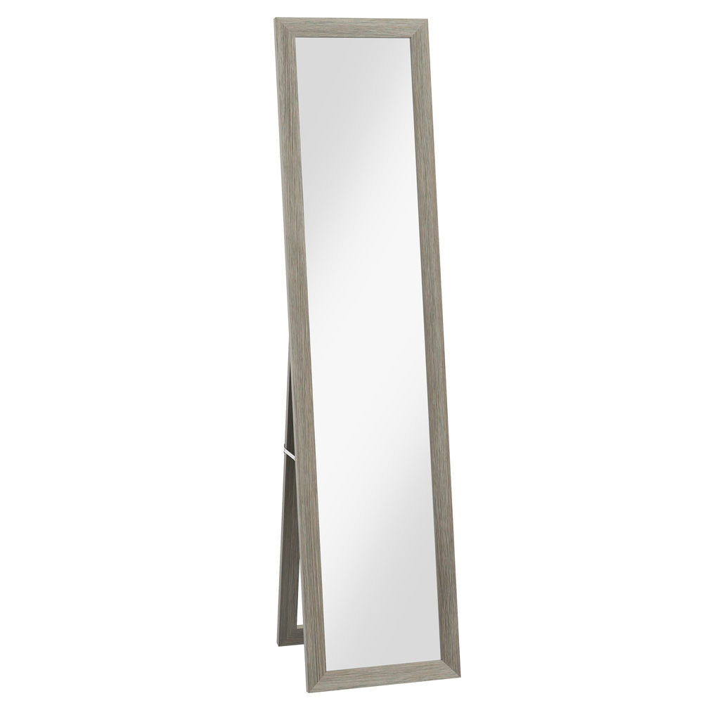 Espejo cuerpo entero 37x3.8x157 cm mdf, vidrio color gris Homcom