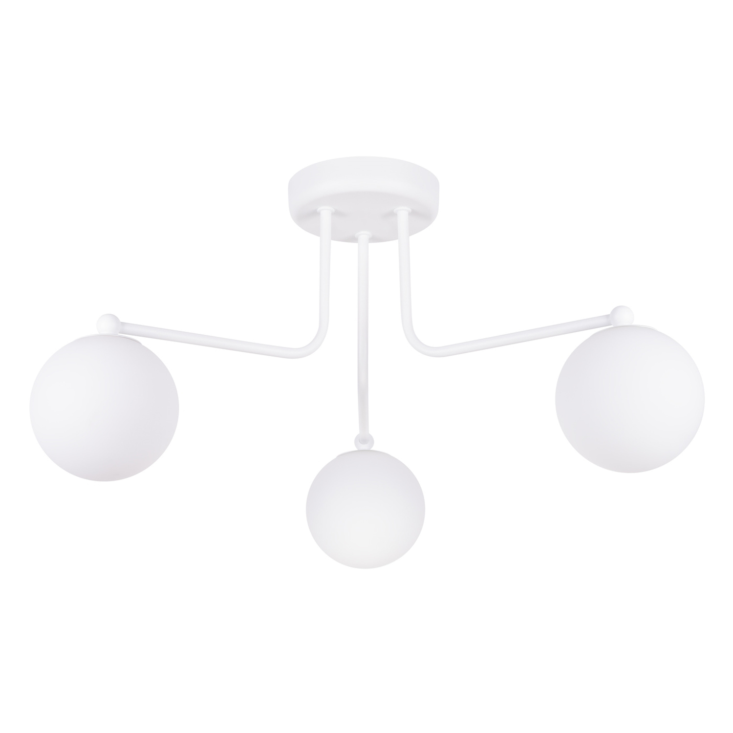 Lámpara de araña astral 3 blanco acero/vidrio 62x29x62cm