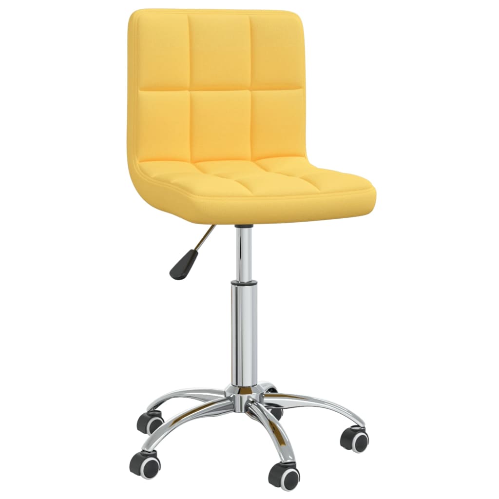 Silla de oficina/estudio giratoria de color amarillo mostaza tela