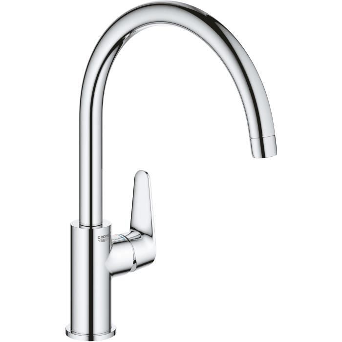 Mezclador monomando de lavabo - grohe - 31554001 - cuello de cisne - cromo