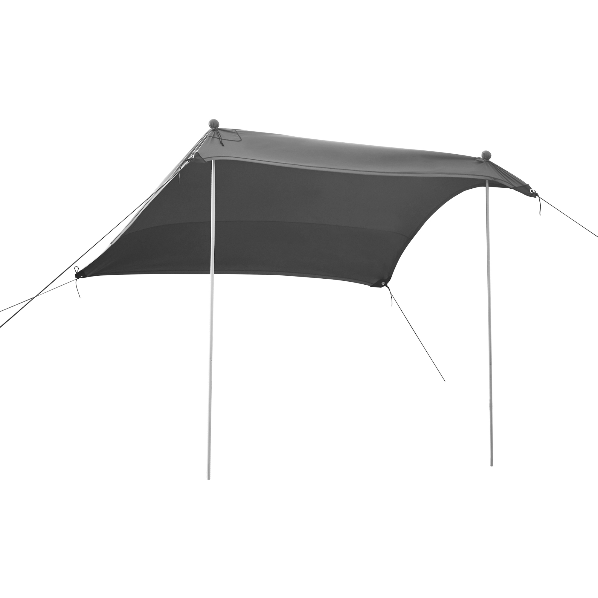 Toldo de playa bernheze lycra 4 bolsas rellenables 270x270x210cm - gris