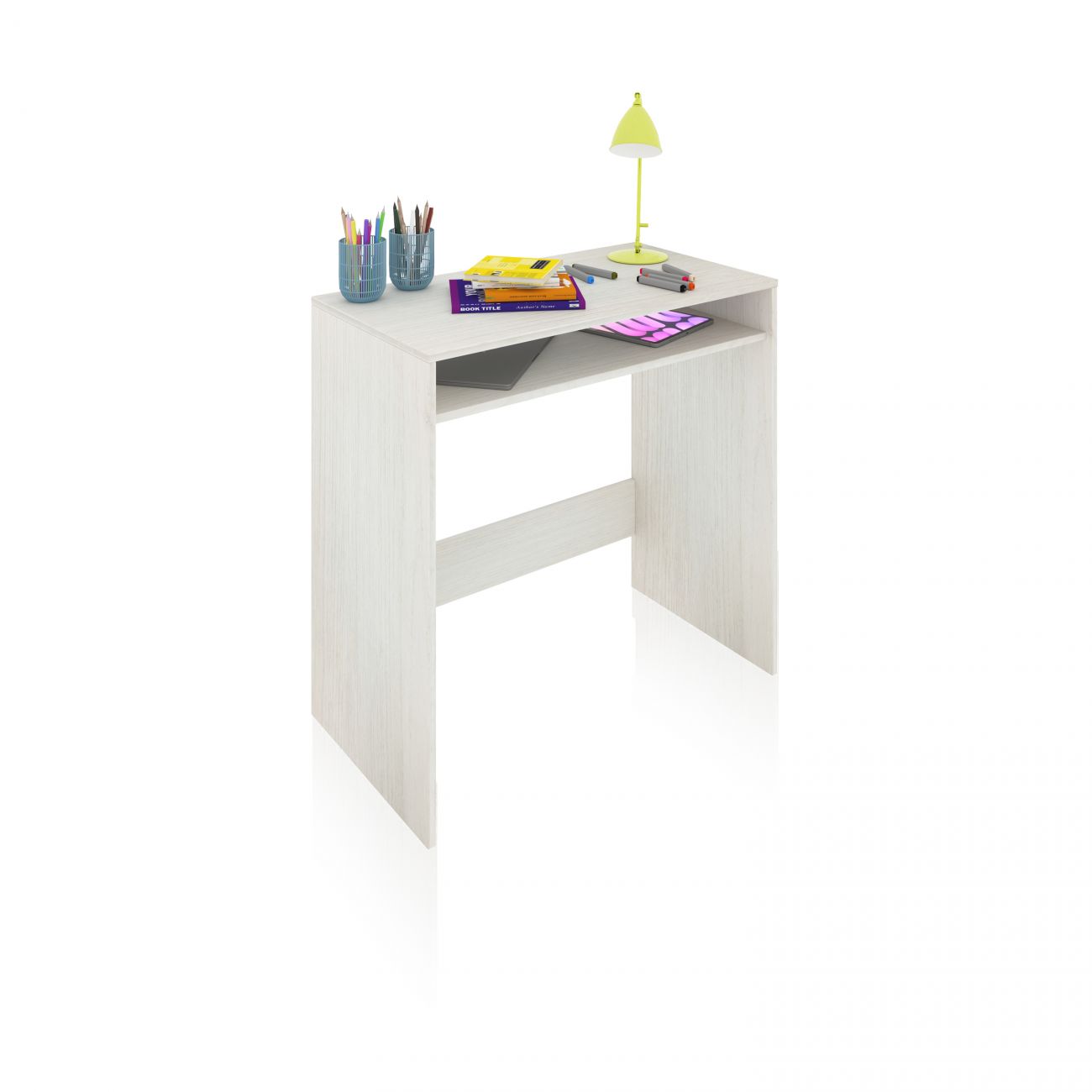 Mesa de escritorio compacta 79x43 cm dax blanco alpes