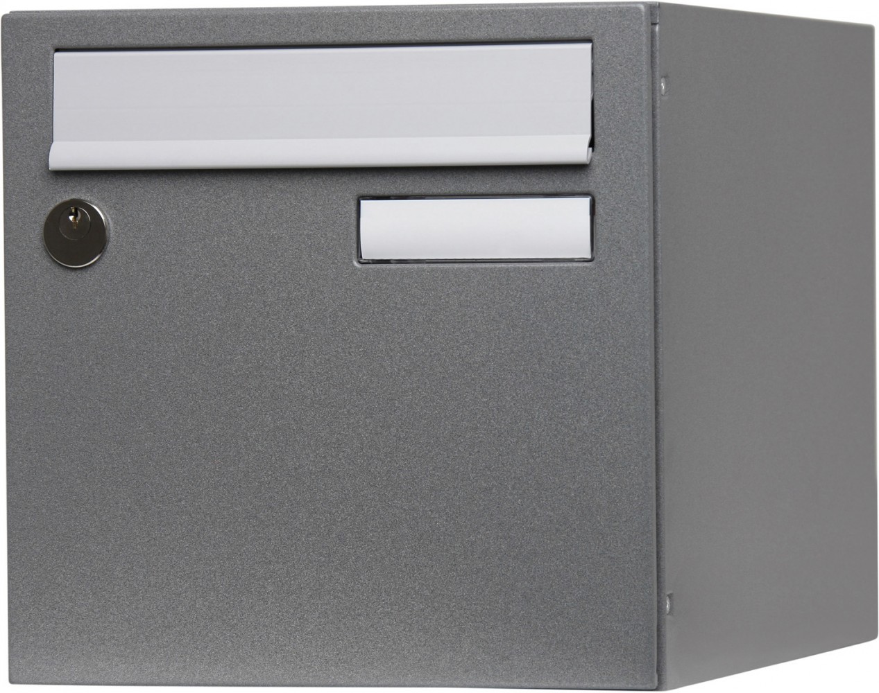 Buzón normalizado 1 puerta exterior renz acero gris brillo