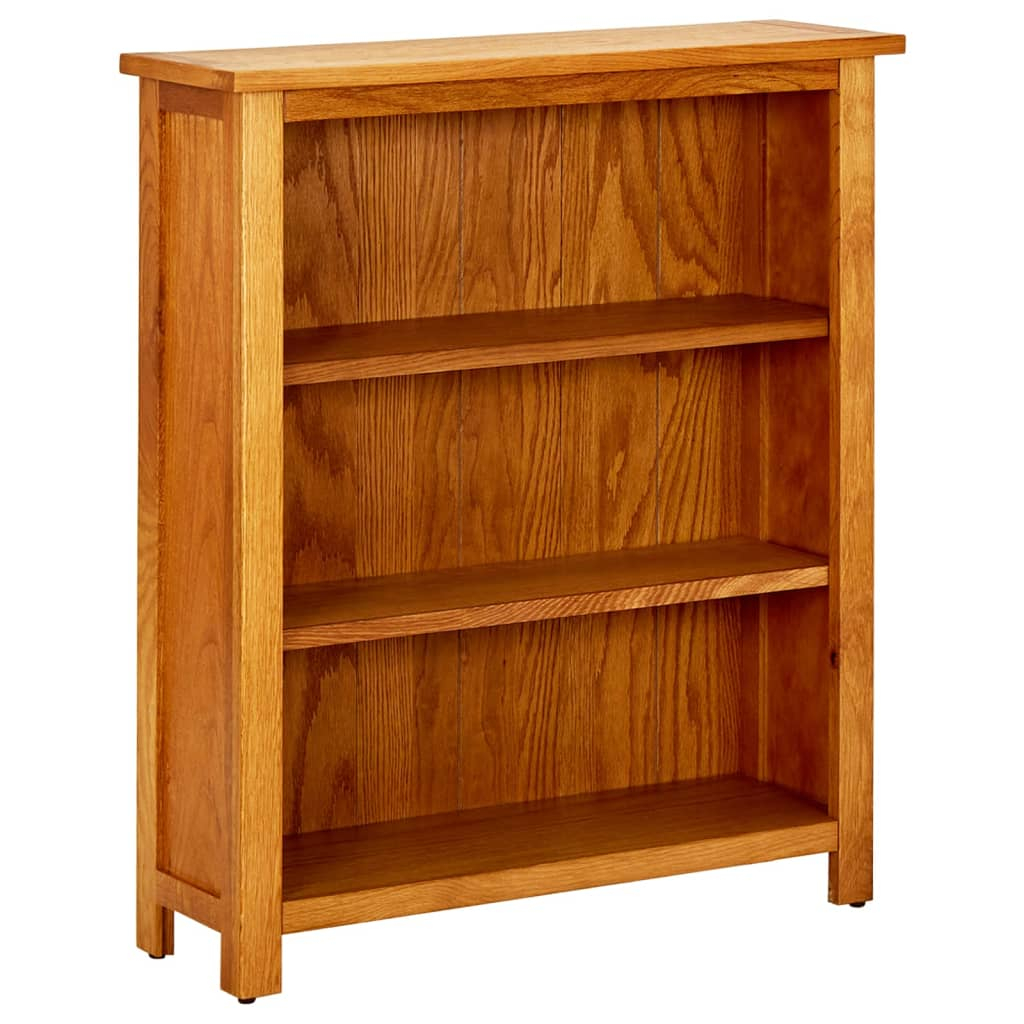 Vidax estantería de 3 niveles de madera maciza de roble 70x22,5x82 cm