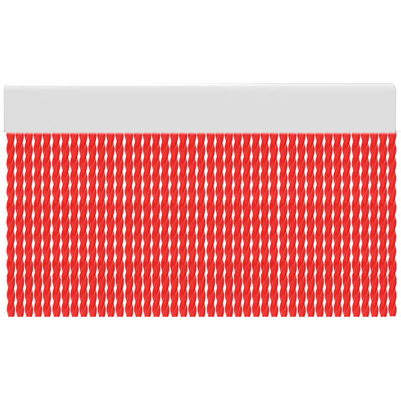 Cortina para puertas de PVC tube rojo / 90 x 210