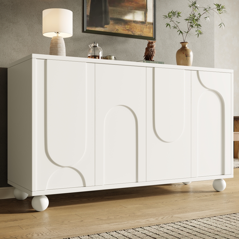 Aparador para salón comedor con almacenaje blanco 71x120x35cm
