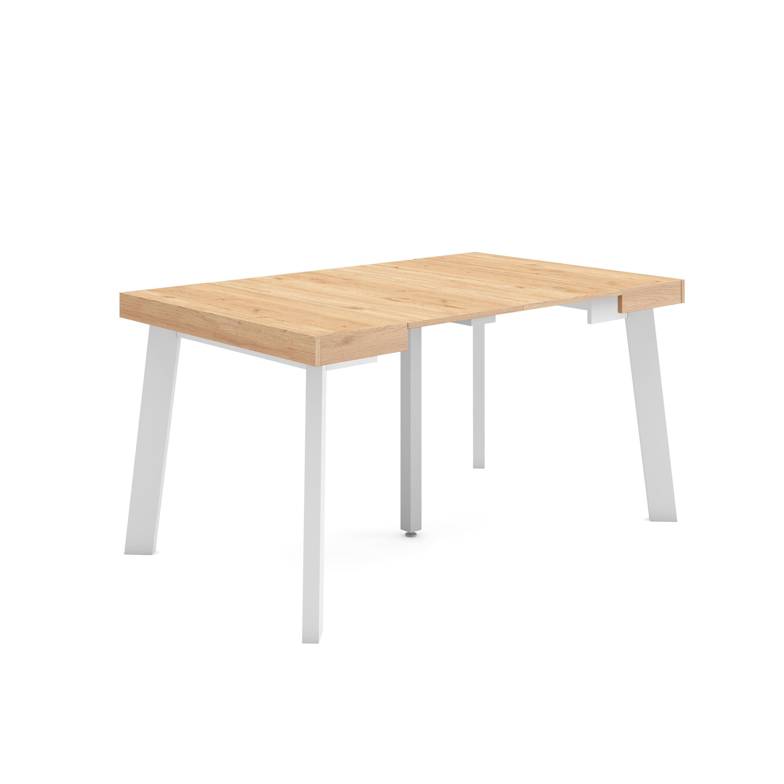 Mesa consola extensible, 140x90x73cm, roble, patas de madera rf3120