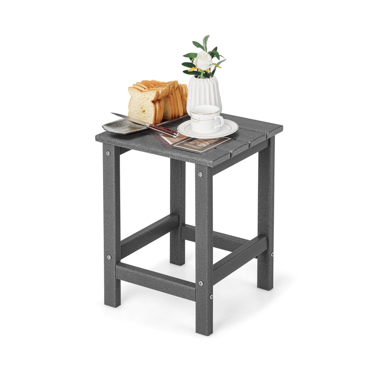 Mesa auxiliar de jardín 36 x 36 x 47