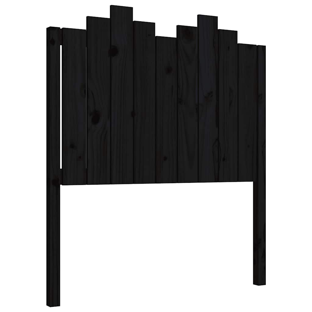 vidaXL cabecero de cama madera maciza de pino negro 96x4x110 cm