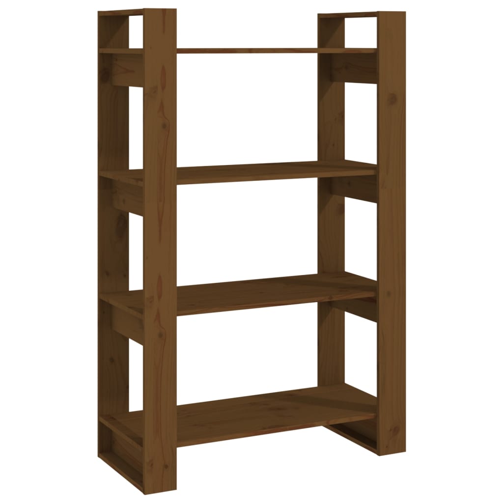 vidaXL estantería/divisor espacios madera pino marrón miel 80x35x125cm