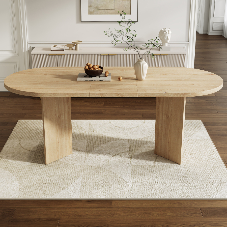 Mesa de comedor para 6 a 8 personas roble 160x80cm