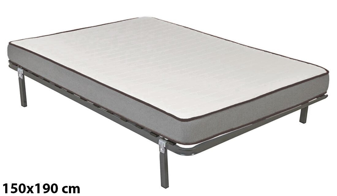 Somier de laminas + colchon basic 150x190 cm