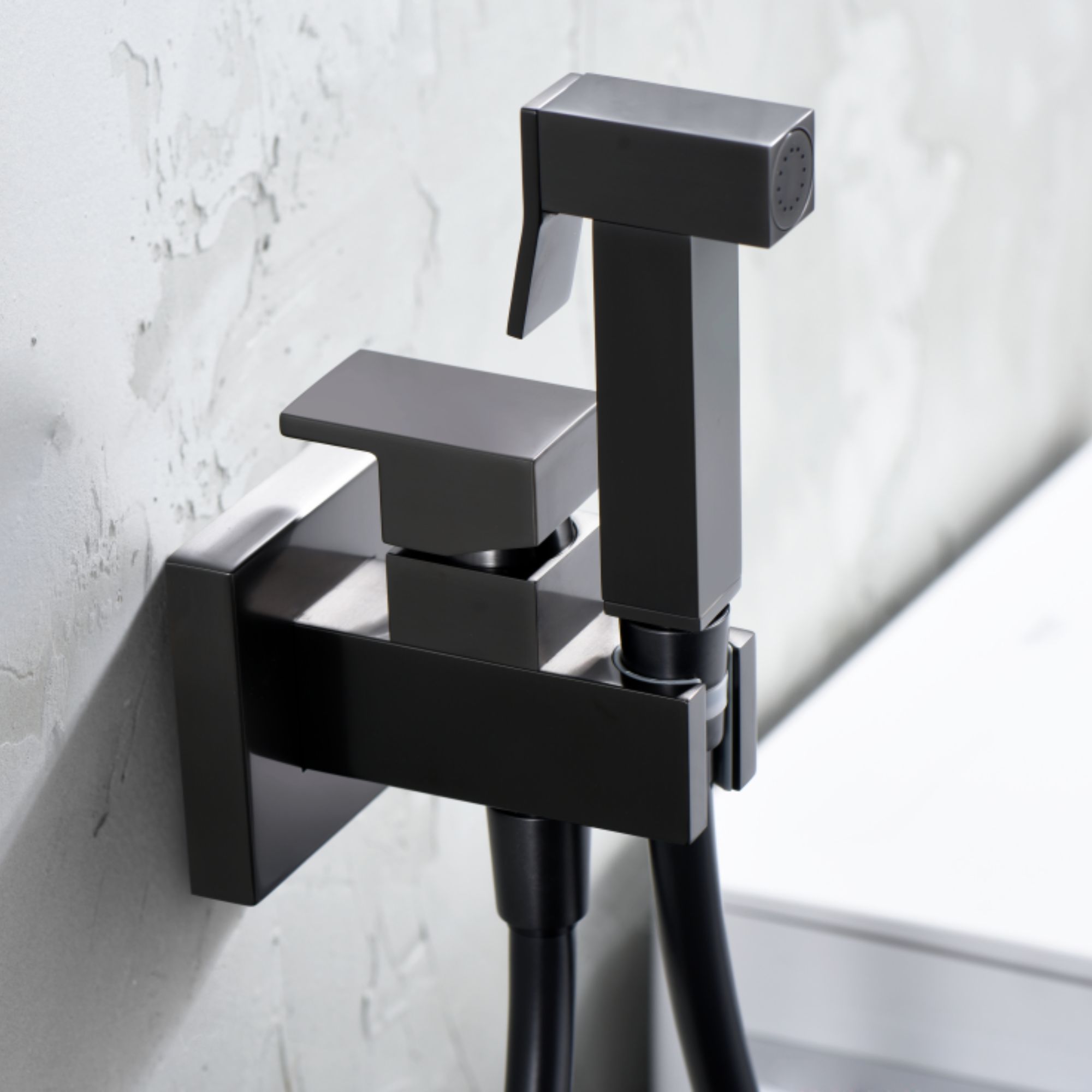 Imex - grifo bidé empotrado wc black gun serie irlanda