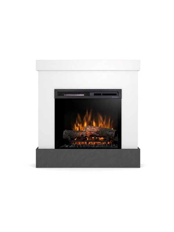 Diro - chimenea eléctrica LED independiente - blanco/pizarra 23'