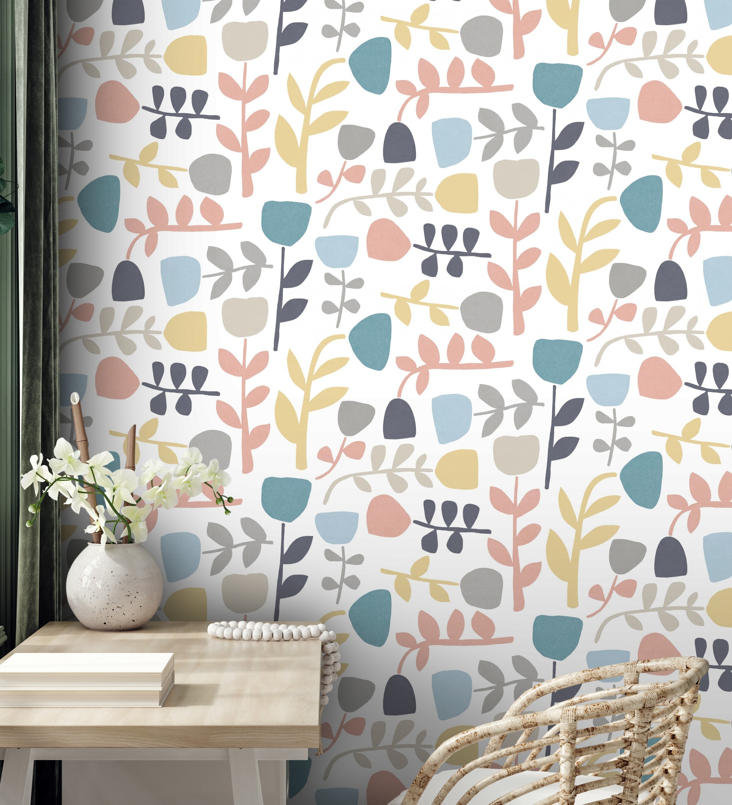 Papel pintado gaulan flores diseño 5.23m²