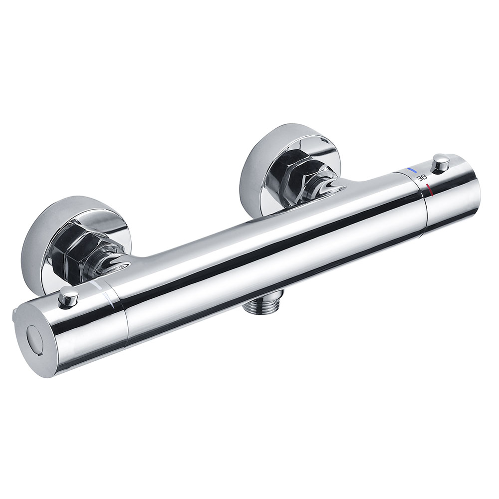 Kibath grifo de ducha (solo grifo) termostático par cromo brillo de latón