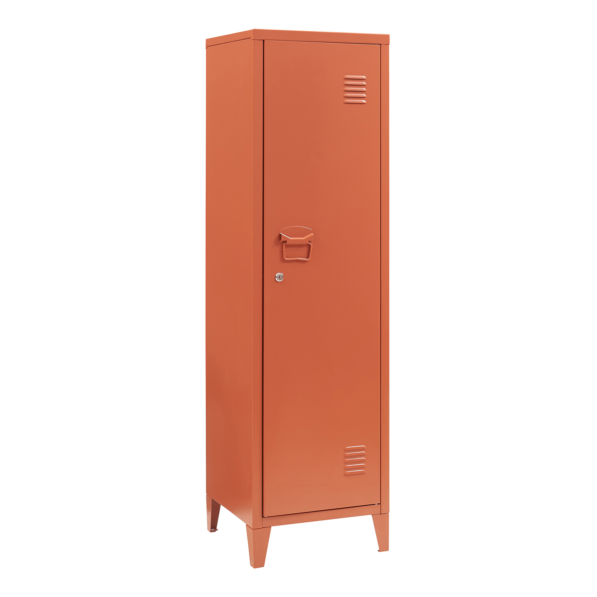 Casillero metálico kurikka con 3 compartimientos acero 137x38x38 cm - rojo
